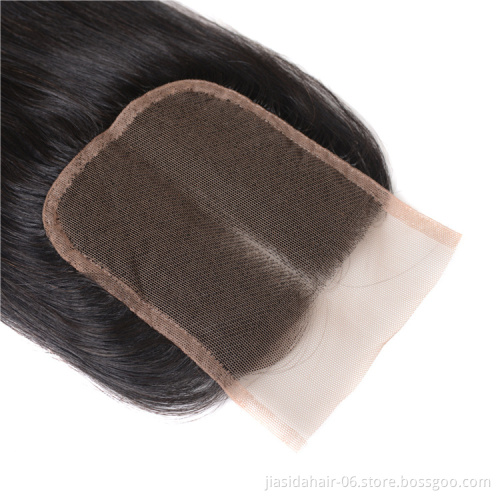 4x4 Swiss Lace Closure Straight 100% Brazilian Human Hair Transparent Lace Closure HD Lace Closure